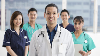 Team of Multi-ethnic medical staff